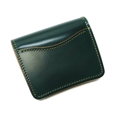 画像9: WILD SWANS（ワイルドスワンズ）CASA（カーサ）コンパクトウォレット/Green（グリーン）"シェルコードバン"×Natural-UN（ナチュラル）"バットストリップナチュラルアングレイズド" 