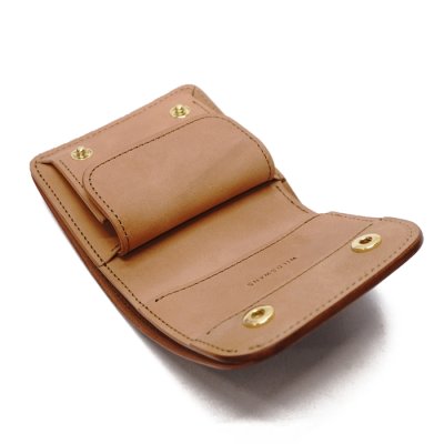 画像6: WILD SWANS（ワイルドスワンズ）CASA（カーサ）コンパクトウォレット/Green（グリーン）"シェルコードバン"×Natural-UN（ナチュラル）"バットストリップナチュラルアングレイズド" 