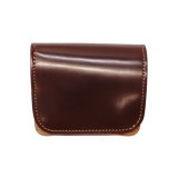 WILD SWANS（ワイルドスワンズ）CASA（カーサ）コンパクトウォレット/#8ダークバーガンディ"シェルコードバン"×Natural-UN（ナチュラル）"バットストリップナチュラルアングレイズド" 