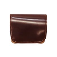 WILD SWANS（ワイルドスワンズ）CASA（カーサ）コンパクトウォレット/#8ダークバーガンディ"シェルコードバン"×Natural-UN（ナチュラル）"バットストリップナチュラルアングレイズド" 