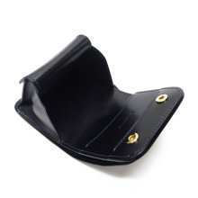 他の写真3: WILD SWANS（ワイルドスワンズ）CASA（カーサ）コンパクトウォレット/藍染"クロコダイル"×ブラック"サドルプルアップ"