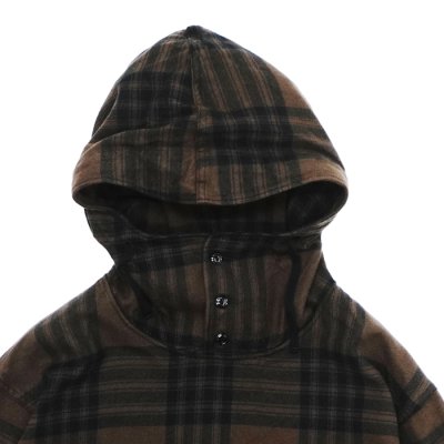 画像3: ENGINEERED GARMENTS（エンジニアードガーメンツ）Cagoule Shirt （カグールシャツ）"Cotton Flannel Plaid" / Brown×Black（ブラウン×ブラック）