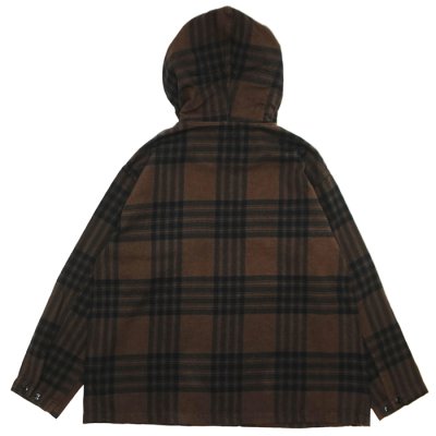 画像2: ENGINEERED GARMENTS（エンジニアードガーメンツ）Cagoule Shirt （カグールシャツ）"Cotton Flannel Plaid" / Brown×Black（ブラウン×ブラック）