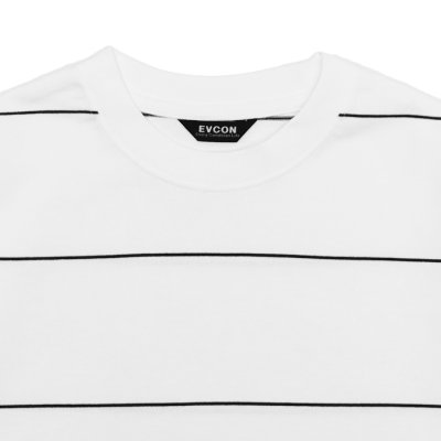 画像3: EVCON（エビコン）BORDER WIDE S/S TEE（ボーダーワイドショートスリーブTシャツ） / White（ホワイト）