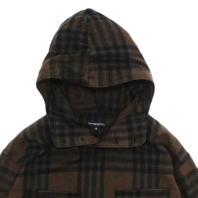 画像4: ENGINEERED GARMENTS（エンジニアードガーメンツ）Cagoule Shirt （カグールシャツ）"Cotton Flannel Plaid" / Brown×Black（ブラウン×ブラック）