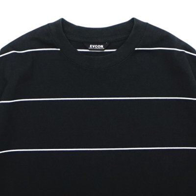 画像3: EVCON（エビコン）BORDER WIDE S/S TEE（ボーダーワイドショートスリーブTシャツ） / Black（ブラック）