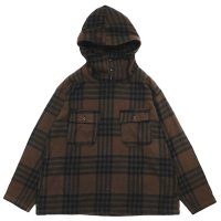 ENGINEERED GARMENTS（エンジニアードガーメンツ）Cagoule Shirt （カグールシャツ）"Cotton Flannel Plaid" / Brown×Black（ブラウン×ブラック）