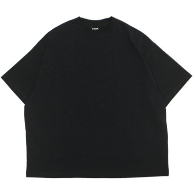 画像1: EVCON（エビコン）MARCERIZATION WIDE S/S TEE（マーセリゼーションワイドショートスリーブTシャツ） / BLACK（ブラック）