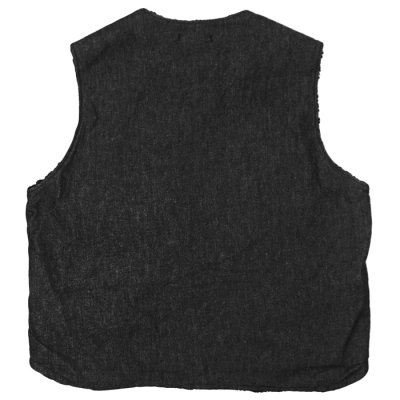 画像2: ENGINEERED GARMENTS（エンジニアードガーメンツ）Over Vest（オーバーベスト）"Cotton Cone Denim" / Black（ブラック）