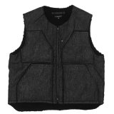 ENGINEERED GARMENTS（エンジニアードガーメンツ）Over Vest（オーバーベスト）"Cotton Cone Denim" / Black（ブラック）