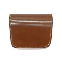 WILD SWANS（ワイルドスワンズ）CASA（カーサ）コンパクトウォレット/バーボン"シェルコードバン"×ブラック"型押しサドルプルアップ"