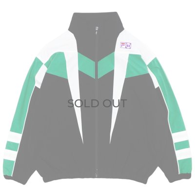 画像1: NEEDLES×FILA（ニードルズ×フィラ）Star Cut Over Sized Windbreaker（スターカットオーバーサイズドウィンドブレイカー）/ Black×Whiet×Green（ブラック×ホワイト×グリーン）