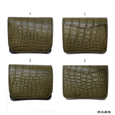 画像10: WILD SWANS（ワイルドスワンズ）CASA（カーサ）コンパクトウォレット/カーキ"POROSUS（ポロサス）"×ブラック"サドルプルアップ"