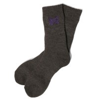 NEEDLES（ニードルズ）Rib Socks（リブソックス）"Shetland Wool" / Umber（アンバー）