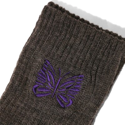画像2: NEEDLES（ニードルズ）Rib Socks（リブソックス）"Shetland Wool" / Umber（アンバー）