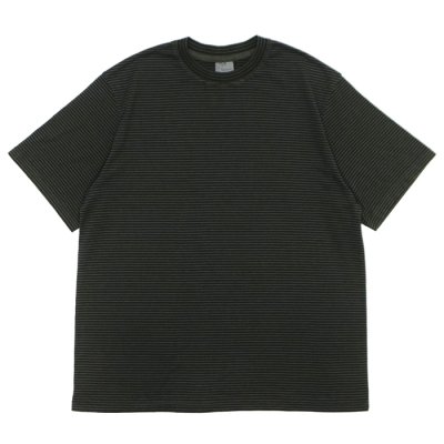 画像1: Yonetomi NEW BASIC（ヨネトミニューベーシック）GARMENT DYE BORDER T-SHIRT（ガーメントダイボーダーTシャツ）/ D,Gray×D,Gray（ダークグレー×ダークグレー）