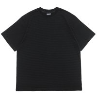 Yonetomi NEW BASIC（ヨネトミニューベーシック）GARMENT DYE BORDER T-SHIRT（ガーメントダイボーダーTシャツ）/ OFF BLACK×OFF BLACK（オフブラック×オフブラック）