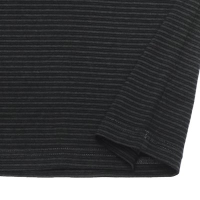 画像5: Yonetomi NEW BASIC（ヨネトミニューベーシック）GARMENT DYE BORDER T-SHIRT（ガーメントダイボーダーTシャツ）/ OFF BLACK×OFF BLACK（オフブラック×オフブラック）