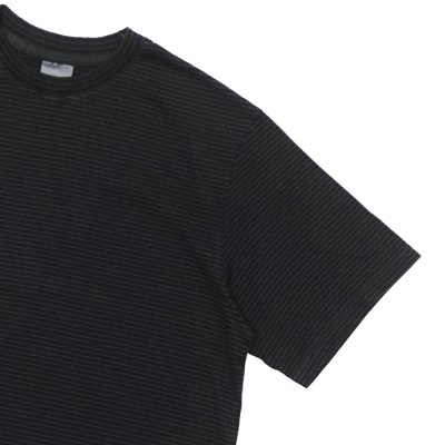 画像4: Yonetomi NEW BASIC（ヨネトミニューベーシック）GARMENT DYE BORDER T-SHIRT（ガーメントダイボーダーTシャツ）/ OFF BLACK×OFF BLACK（オフブラック×オフブラック）