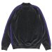 画像2: NEEDLES（ニードルズ）Rib Collar Track Jacket（リブカラートラックジャケット）"C/PE Velour" / Charcoal（チャコール） (2)