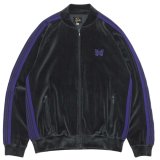 NEEDLES（ニードルズ）Rib Collar Track Jacket（リブカラートラックジャケット）"C/PE Velour" / Charcoal（チャコール）