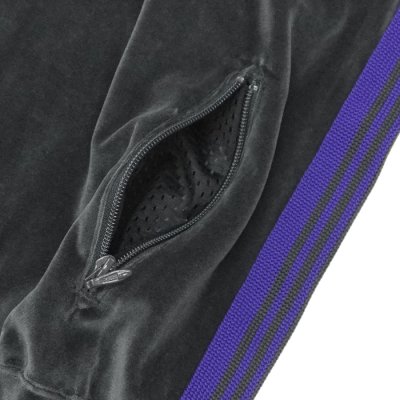 画像7: NEEDLES（ニードルズ）Rib Collar Track Jacket（リブカラートラックジャケット）"C/PE Velour" / Charcoal（チャコール）
