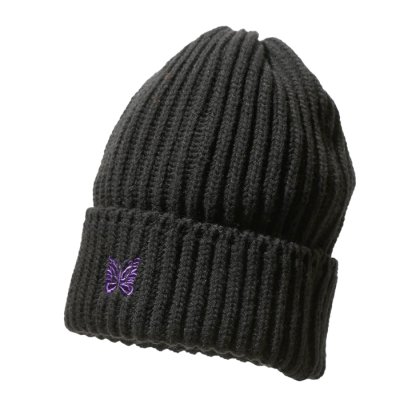 画像2: NEEDLES（ニードルズ）Watch Cap（ワッチキャップ）"Shetland Wool" / Black（ブラック）