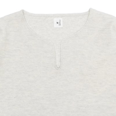 画像3: blurhms ROOTSTOCK（ブラームスルーツストック）Rough&Smooth Thermal Over-Neck L/S（ラフ&スムースサーマルオーバーネックシャツ ロングスリーブ）/ Heather Oatmeal（ヘザーオートミール）