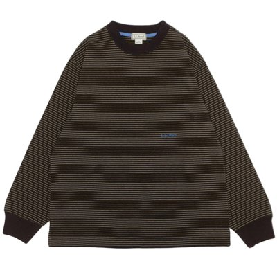 画像1: L.L.Bean Japan Edition（エルエルビーン ジャパンエディション）Union Long-Sleeve Stripe Tee（ユニオン ロングスリーブT） / Brown×Yellow×Blue（ブラウン×イエロー×ブルー）