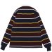 画像2: BARBARIAN（バーバリアン）Heavy Weight Rugby Collar Shirt（ヘビーウェイト ラグビーカラーシャツ） "ALTERNATING STRIPES" / Navy×Gold×Harvard×White（ネイビー×ゴールド×ハーバード×ホワイト） (2)