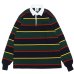 画像1: BARBARIAN（バーバリアン）Heavy Weight Rugby Collar Shirt（ヘビーウェイト ラグビーカラーシャツ）"ALTERNATING STRIPES" / Navy×Gold×Bottle×Red（ネイビー×ゴールド×ボトル×レッド） (1)