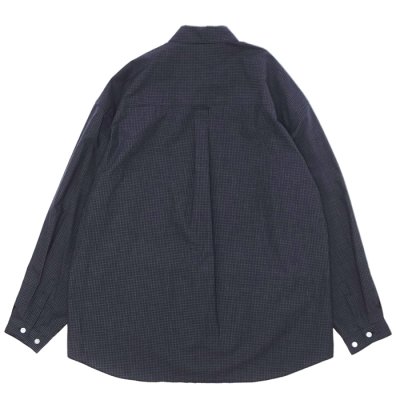 画像2: EVCON（エビコン）GRAPHCHECK TYPEWRITER L/S SHIRT（グラフチェックタイプライターロングスリーブシャツ） / D.NAVY （ダークネイビー）