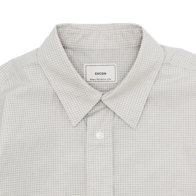 画像3: EVCON（エビコン）GRAPHCHECK TYPEWRITER L/S SHIRT（グラフチェックタイプライターロングスリーブシャツ） / Off White （オフホワイト）