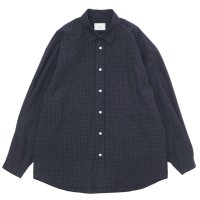 EVCON（エビコン）GRAPHCHECK TYPEWRITER L/S SHIRT（グラフチェックタイプライターロングスリーブシャツ） / D.NAVY （ダークネイビー）
