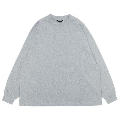 画像1: EVCON（エビコン）MARCERIZATION WIDE L/S TEE（マーセリゼーションロングショートスリーブTシャツ） / HEATHER GRAY（ヘザーグレー）
