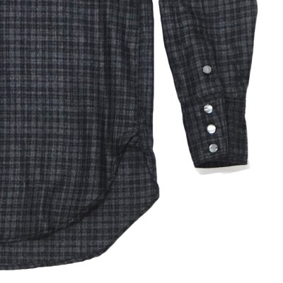 画像5: KAPTAIN SUNSHINE（キャプテンサンシャイン）Wool Plaid Cowboy Shirt（オールプレイドカウボーイシャツ）/ Charcoal（チャコール）