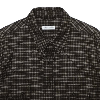 画像3: KAPTAIN SUNSHINE（キャプテンサンシャイン）Wool Plaid Cowboy Shirt（オールプレイドカウボーイシャツ）/ Brown（ブラウン）