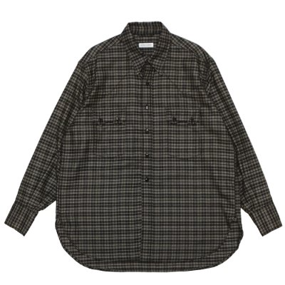 画像1: KAPTAIN SUNSHINE（キャプテンサンシャイン）Wool Plaid Cowboy Shirt（オールプレイドカウボーイシャツ）/ Brown（ブラウン）