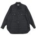 画像1: KAPTAIN SUNSHINE（キャプテンサンシャイン）Wool Plaid Cowboy Shirt（オールプレイドカウボーイシャツ）/ Charcoal（チャコール） (1)