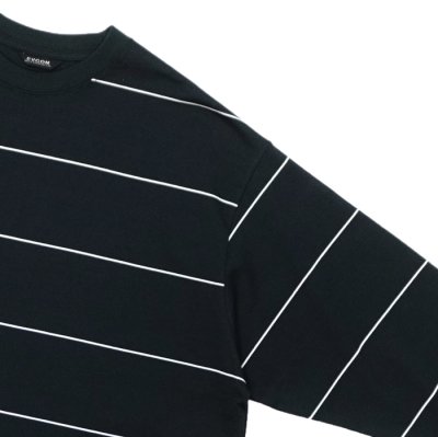 画像4: EVCON（エビコン）BORDER WIDE L/S TEE（ボーダーワイドショートスリーブTシャツ） / Black（ブラック）