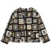 画像1: ENGINEERED GARMENTS（エンジニアードガーメンツ）Knit Cardigan（ニットカーディガン）"Wool Poly Chenille" / White×Black（ホワイト×ブラック） (1)