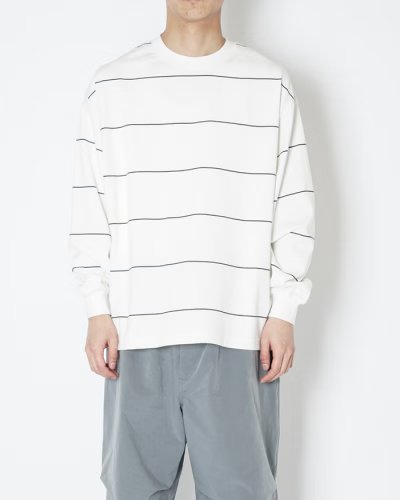 画像6: EVCON（エビコン）BORDER WIDE L/S TEE（ボーダーワイドショートスリーブTシャツ） / White（ホワイト）