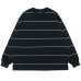画像1: EVCON（エビコン）BORDER WIDE L/S TEE（ボーダーワイドショートスリーブTシャツ） / Black（ブラック） (1)
