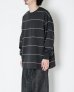 画像7: EVCON（エビコン）BORDER WIDE L/S TEE（ボーダーワイドショートスリーブTシャツ） / Black（ブラック） (7)