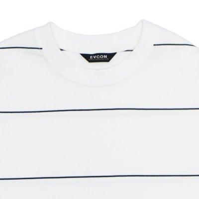 画像3: EVCON（エビコン）BORDER WIDE L/S TEE（ボーダーワイドショートスリーブTシャツ） / White（ホワイト）