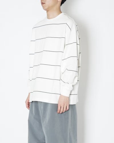 画像7: EVCON（エビコン）BORDER WIDE L/S TEE（ボーダーワイドショートスリーブTシャツ） / White（ホワイト）