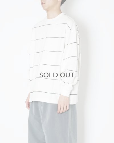画像7: EVCON（エビコン）BORDER WIDE L/S TEE（ボーダーワイドショートスリーブTシャツ） / White（ホワイト）