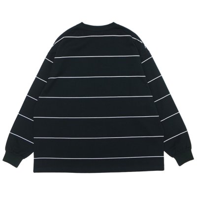 画像2: EVCON（エビコン）BORDER WIDE L/S TEE（ボーダーワイドショートスリーブTシャツ） / Black（ブラック）
