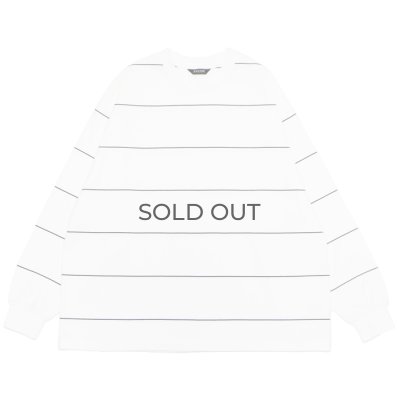 画像1: EVCON（エビコン）BORDER WIDE L/S TEE（ボーダーワイドショートスリーブTシャツ） / White（ホワイト）