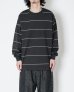 画像6: EVCON（エビコン）BORDER WIDE L/S TEE（ボーダーワイドショートスリーブTシャツ） / Black（ブラック） (6)